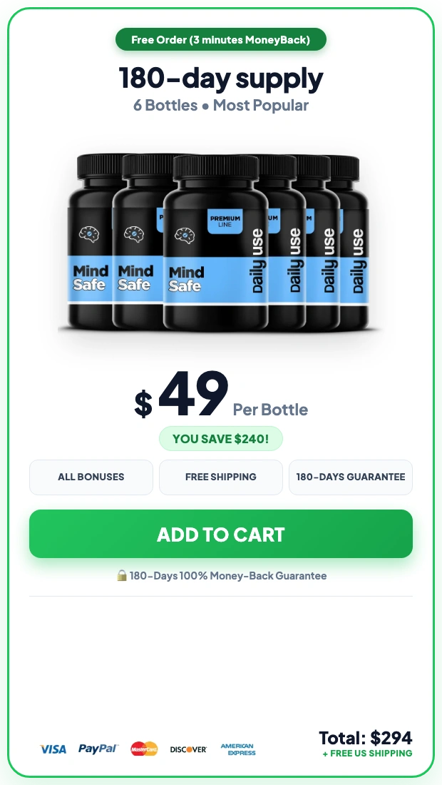 MindSafe 6 bottle package