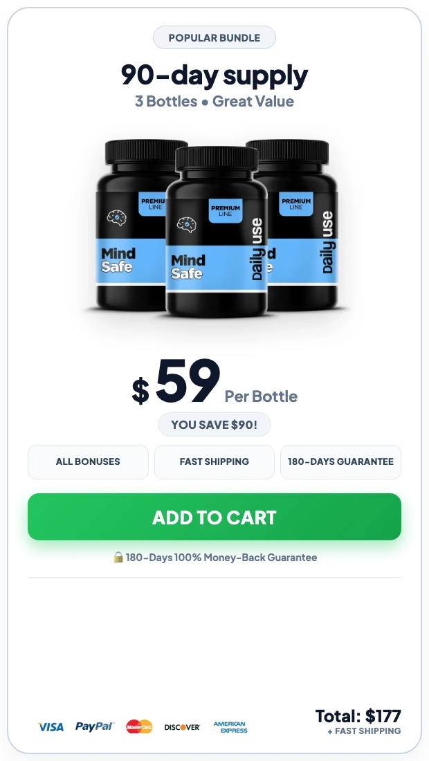 MindSafe 3 bottle package