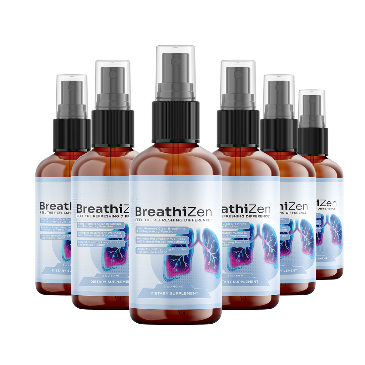 Breathizen bottles for daily respiratory and breathing support
