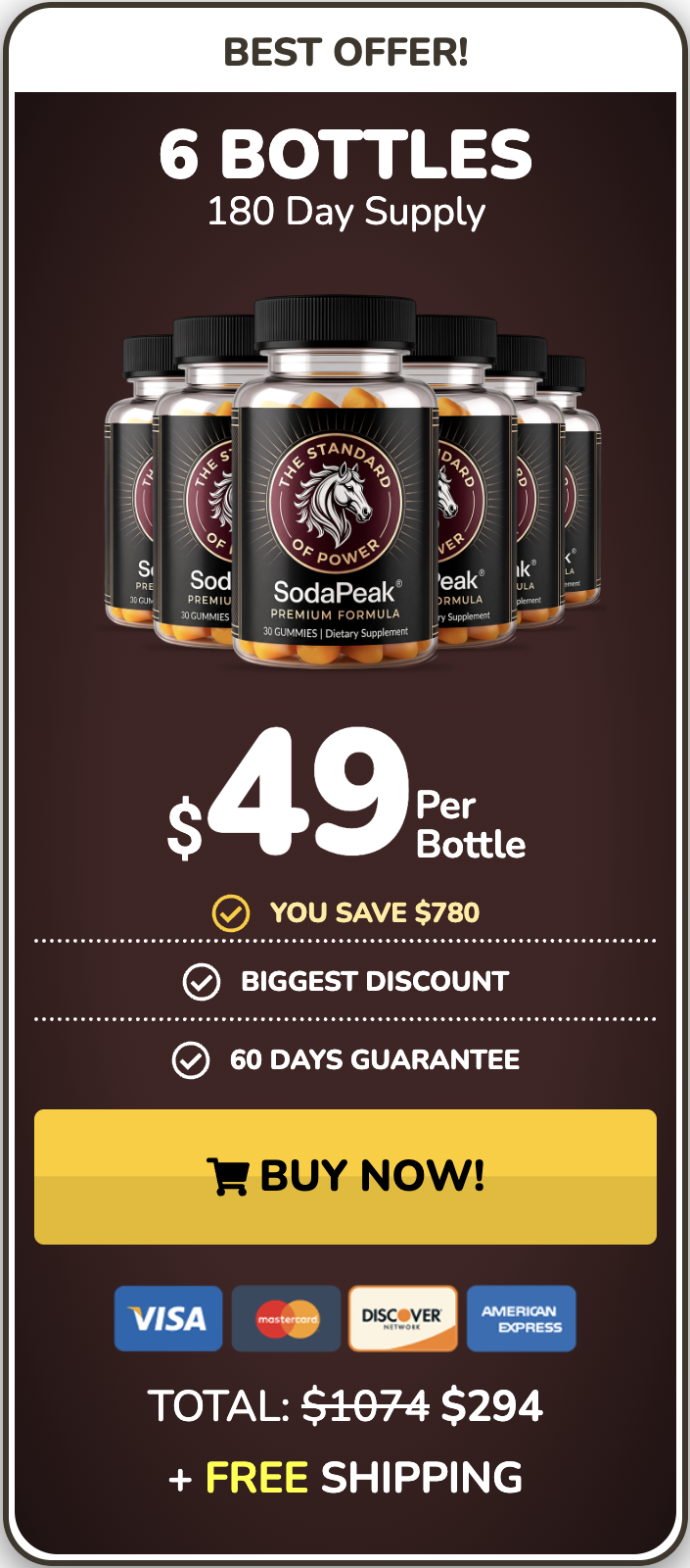 Soda Peak six bottle package