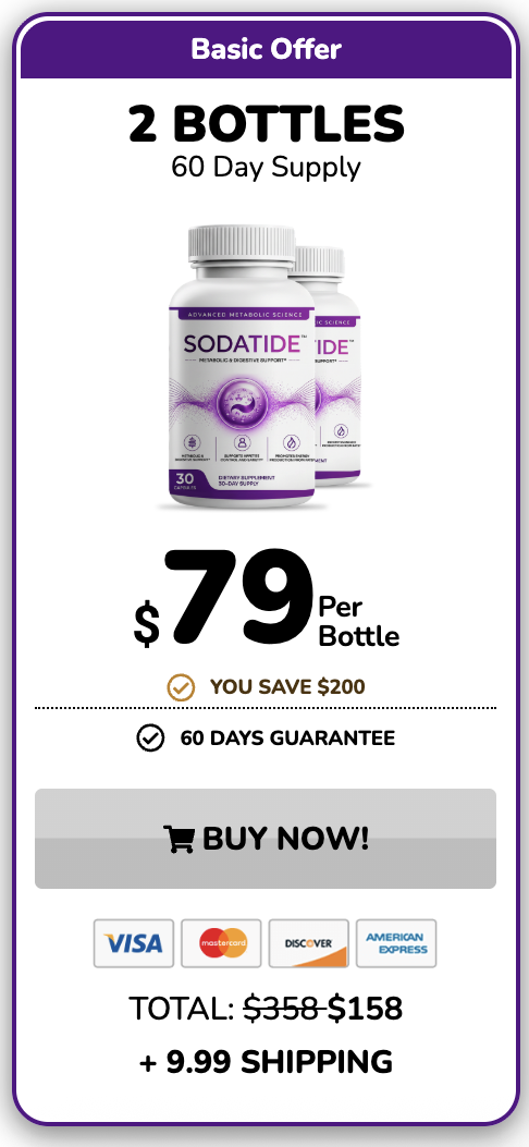SodaTide basic offer 2 bottles 60 day supply